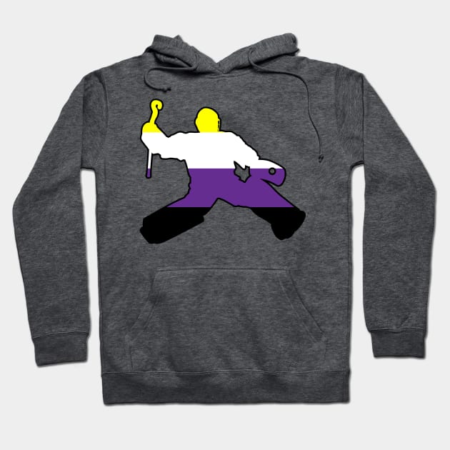 Field Hockey Goalie: Nonbinary Pride Hoodie by ziafrazier